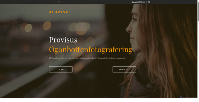 Security scan screenshot of https://provisusnordic.se