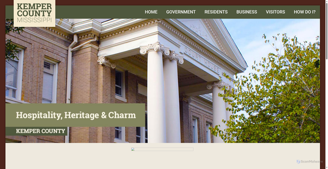 Security scan screenshot of https://kempercountyms.gov/