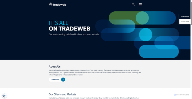 Security scan screenshot of https://www2.tradeweb.com