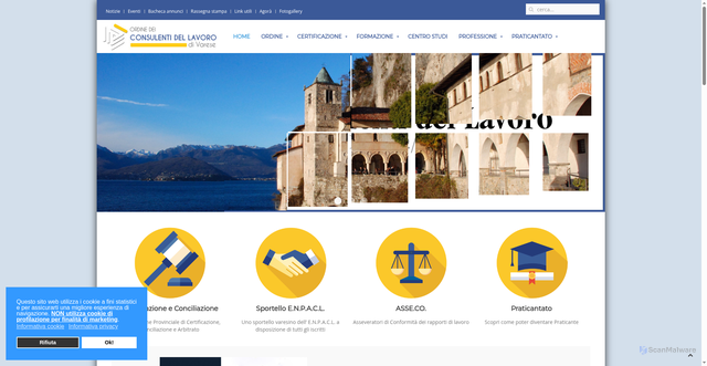 Security scan screenshot of https://www.consulentilavoro.varese.it/