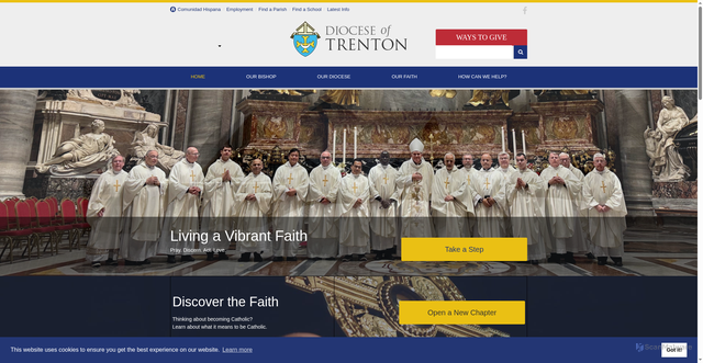 Security scan screenshot of https://dioceseoftrenton.org