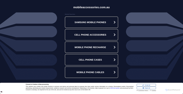 Security scan screenshot of https://mobileaccessories.com.au