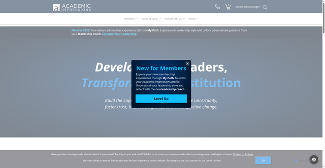 Security scan screenshot of https://academicimpressions.com