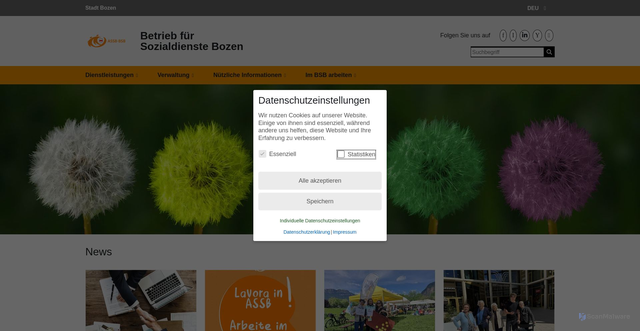 Security scan screenshot of https://www.aziendasociale.bz.it