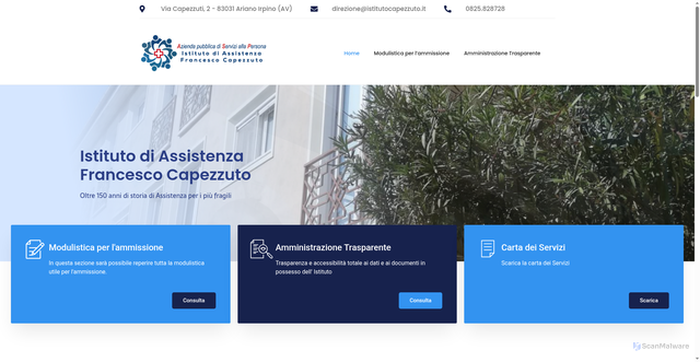 Security scan screenshot of https://www.istitutocapezzuto.com/