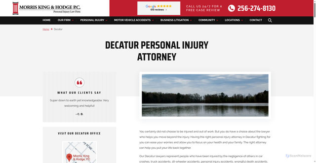 Security scan screenshot of https://www.mkhlawyers.com/decatur/