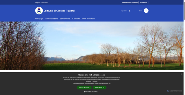 Security scan screenshot of https://www.comune.cassinarizzardi.co.it