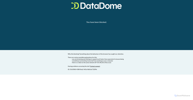 Security scan screenshot of https://datadome.co/guides/ddos/attack-prevention/