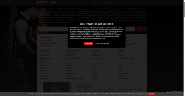 Security scan screenshot of https://eamore.com.pl