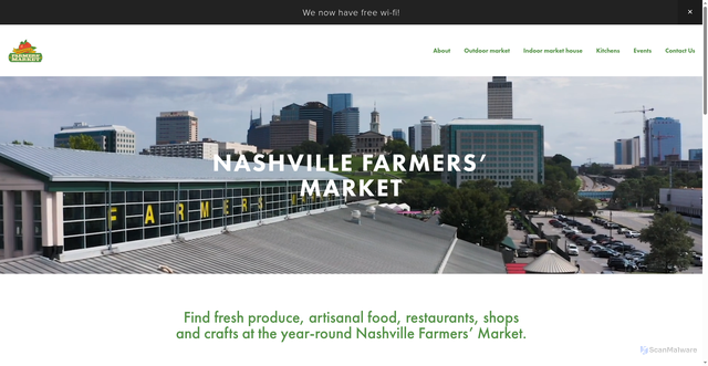 Security scan screenshot of https://www.nashvillefarmersmarket.org/