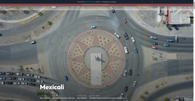 Security scan screenshot of https://discoverbaja.info/destinations/mexicali/