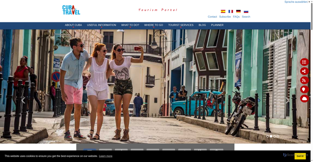 Security scan screenshot of https://www.cuba.travel/en/