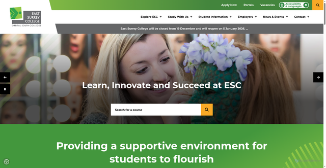 Security scan screenshot of https://www.esc.ac.uk/