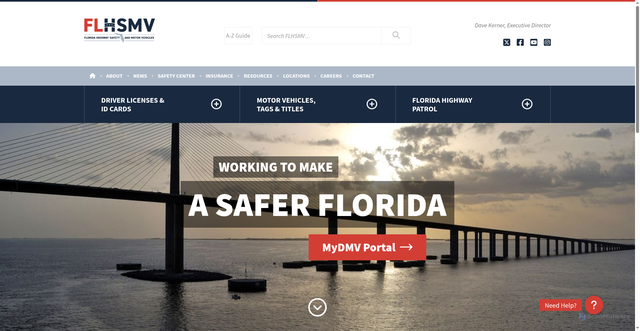 Security scan screenshot of https://www.flhsmv.gov/