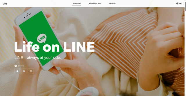 Security scan screenshot of https://line.me