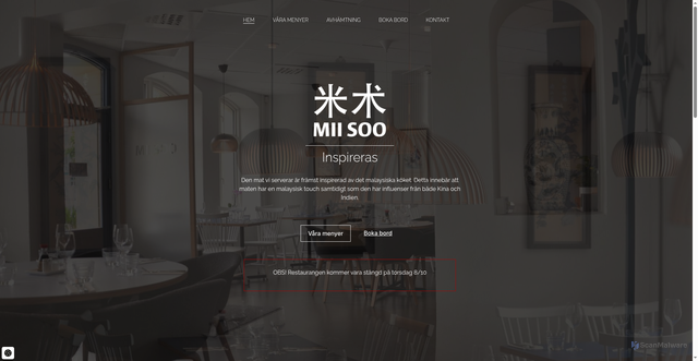 Security scan screenshot of https://miisoo.se