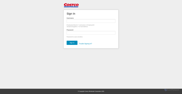 Security scan screenshot of https://apvendor.costco.com