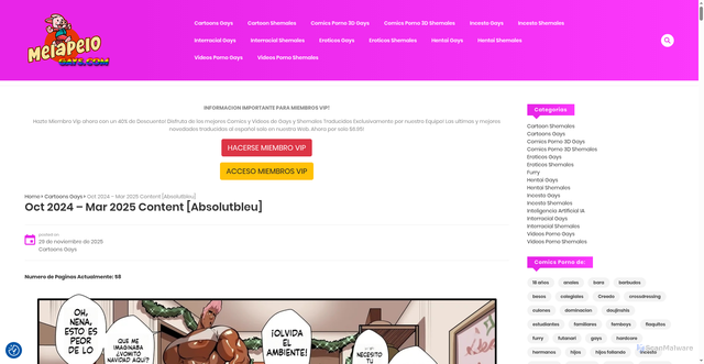 Security scan screenshot of https://melapelogays.com/oct-2024-mar-2025-content-absolutbleu/