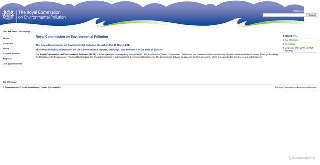 Security scan screenshot of https://www.rcep.org.uk/