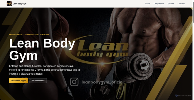Security scan screenshot of http://leanbodygym.com.mx/