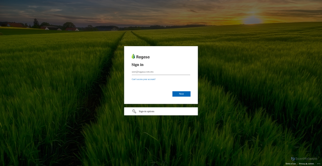 Security scan screenshot of https://ragasa-my.sharepoint.com