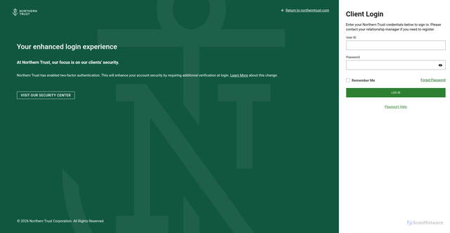 Security scan screenshot of https://privatepassport.ntrs.com