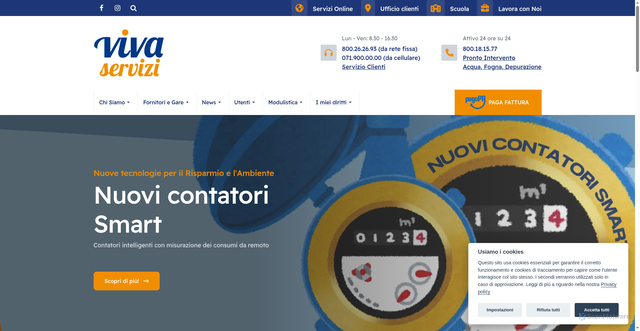 Security scan screenshot of https://www.vivaservizi.it/index.php