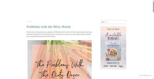 Security scan screenshot of https://www.rachaelhartleynutrition.com/blog/on-the-dirty-dozen