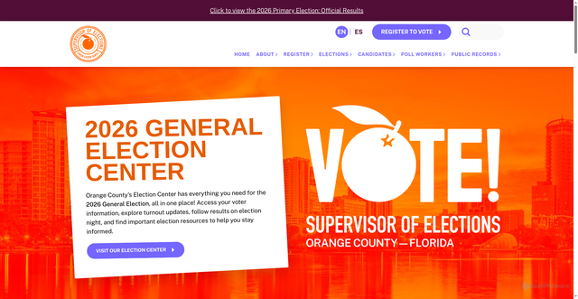 Security scan screenshot of https://voteorangefl.gov/