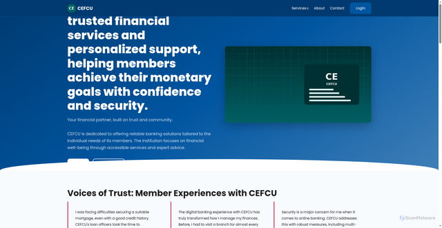 Security scan screenshot of https://cefcu.at/