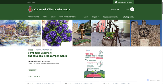 Security scan screenshot of https://www.villanovadalbenga.com/