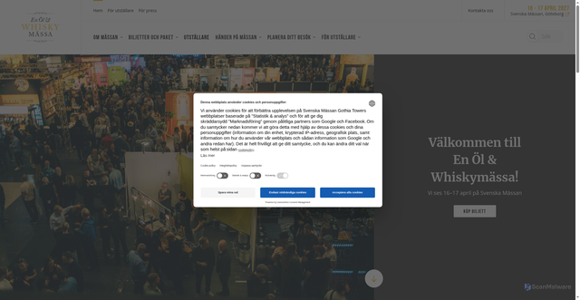 Security scan screenshot of https://gbgwhisky.se