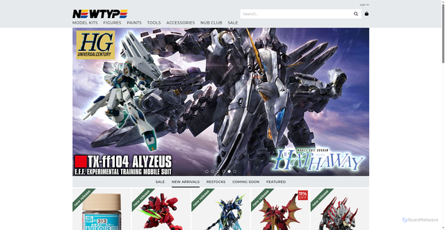 Security scan screenshot of https://newtype.us