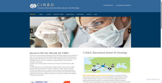 Security scan screenshot of https://www.cinbo.org/