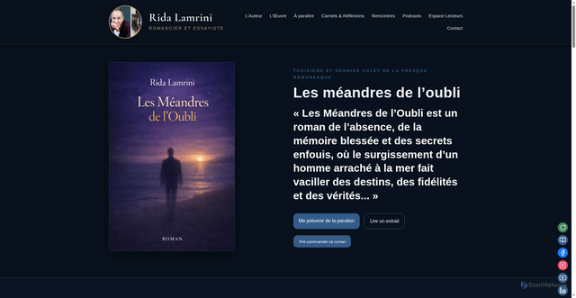 Security scan screenshot of https://rida-lamrini.com/meandres-de-loubli.html