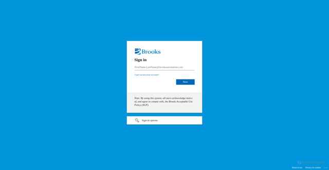 Security scan screenshot of https://brooksautomationllc.sharepoint.com