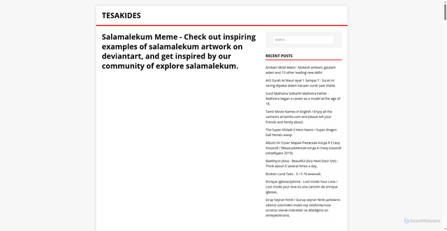 Security scan screenshot of https://kidesesa.pages.dev/post/salamalekum-meme/