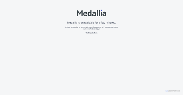Security scan screenshot of https://apis.medallia.ca