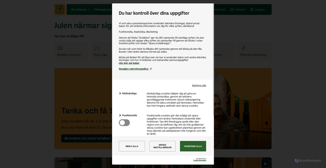 Security scan screenshot of https://www.preem.se/
