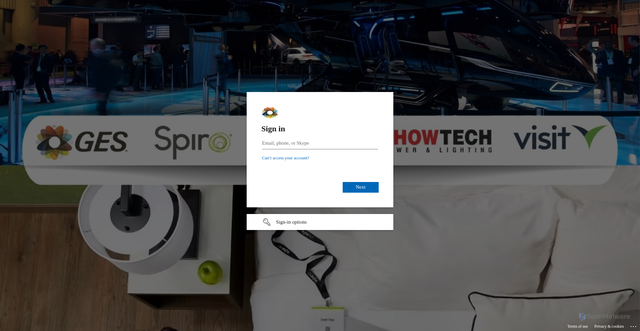 Security scan screenshot of https://viadcorp-my.sharepoint.com