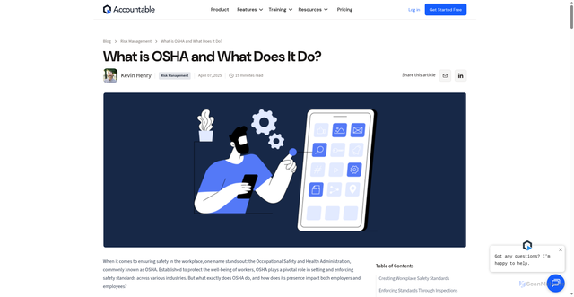 Security scan screenshot of https://www.accountablehq.com/post/what-is-osha-and-what-does-it-do