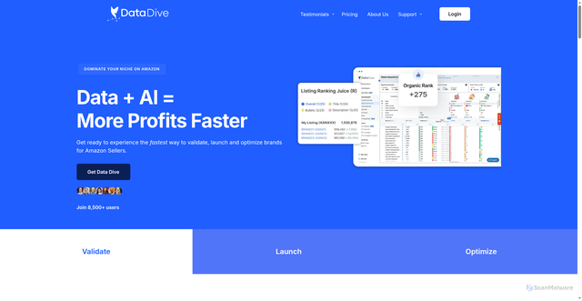 Security scan screenshot of https://datadive.tools
