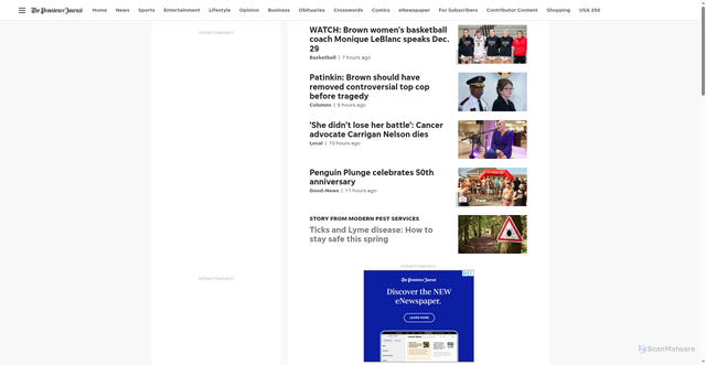 Security scan screenshot of https://providencejournal.com