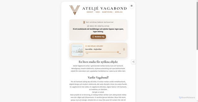 Security scan screenshot of https://atelje-vagabond-website.pages.dev/sv/