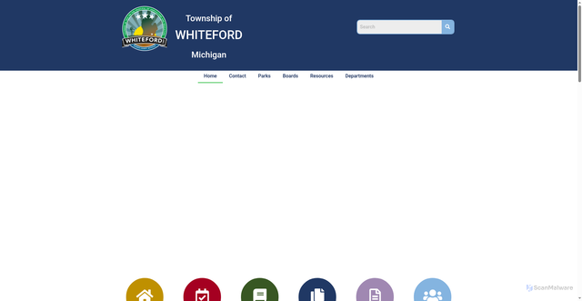 Security scan screenshot of https://whitefordtownshipmi.gov/