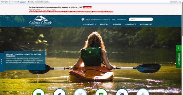Security scan screenshot of https://www.catoosacountyga.gov/