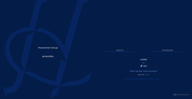 Security scan screenshot of https://thanachartgroup.myhumatrix.com