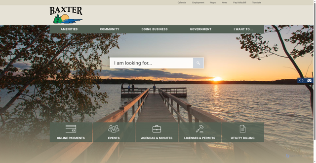 Security scan screenshot of https://www.baxtermn.gov/