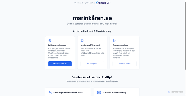 Security scan screenshot of https://xn--marinkren-b3a.se
