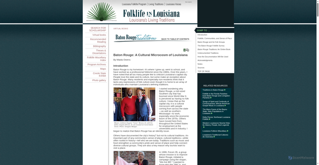 Security scan screenshot of https://www.louisianafolklife.org/lt/articles_essays/brintro.html